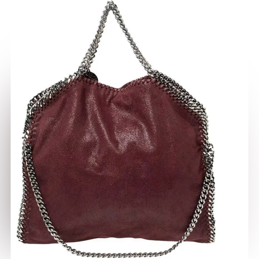 Stella McCartney LARGE Falabella Foldover Tote in shaggy deer faux Ruby Rich/COA